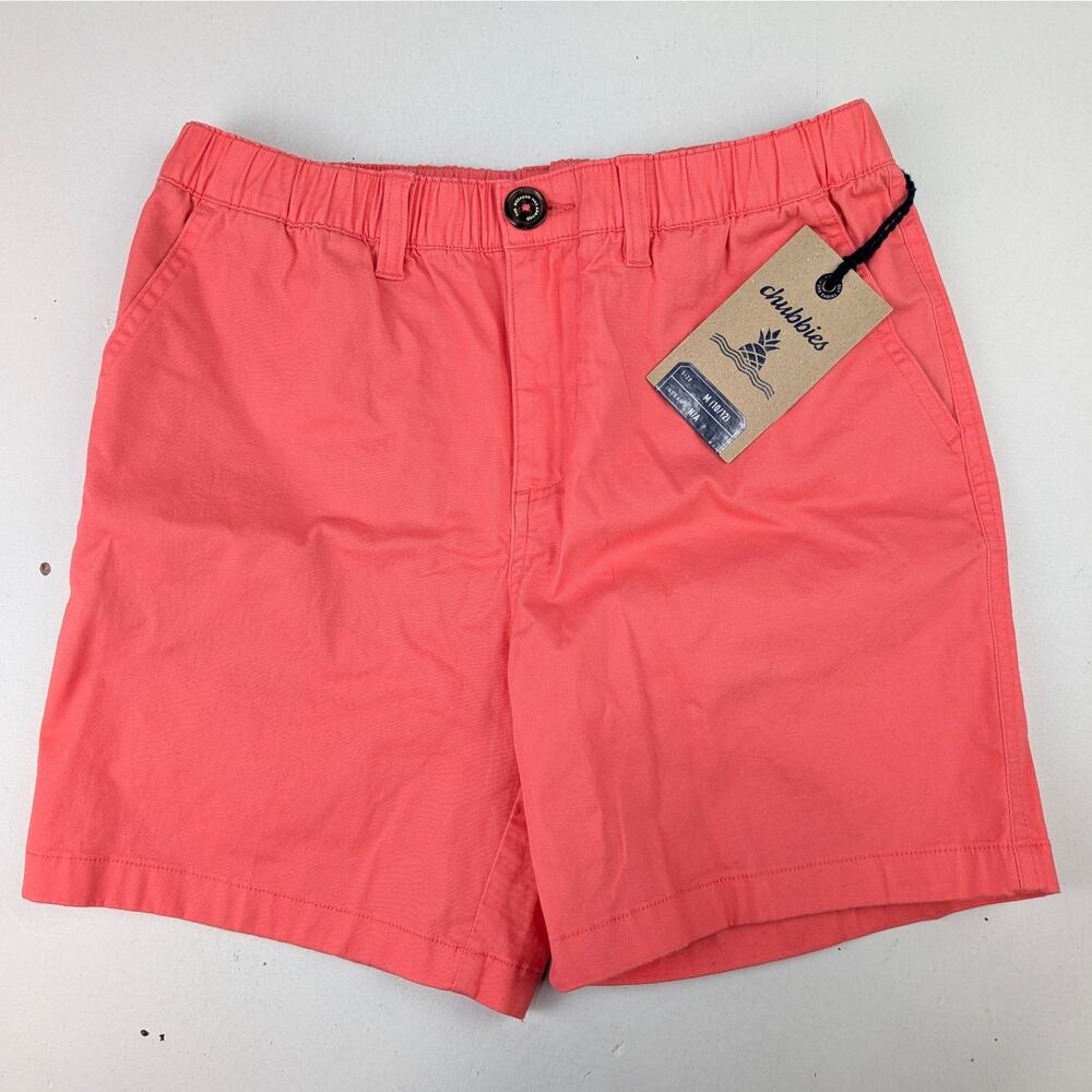Chubbies Boys Medium "The New Englands" Shorts - Coral Pink